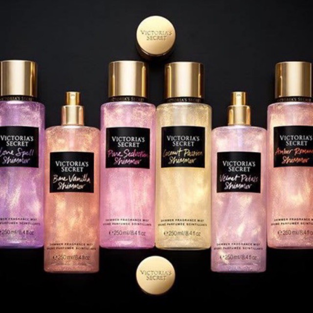 AUTH-BILL MỸ] Bộ Sưu Tập Xịt Thơm Nước Hoa Toàn Thân Victoria’s Secret Shimmer Fragrance Mist
