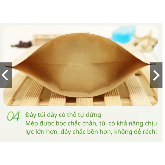 Túi Zip Giấy Kraft Nâu, Túi Zip Đựng Thực Phẩm Full Size _KIM NGUYỄN