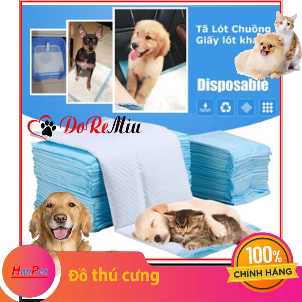 Lẻ 1 miếng Tã lót chuồng cho thú cưng ♥️ Freeship ♥️ Tả lót siêu thấm hút màu xanh size S và M hanpet