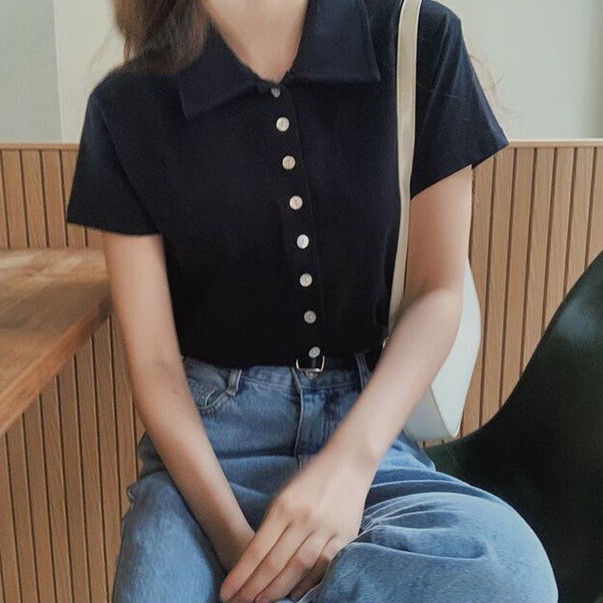 Áo Thun Cổ Bẻ Ngắn Tay Thời Trang Sành Điệu 43973