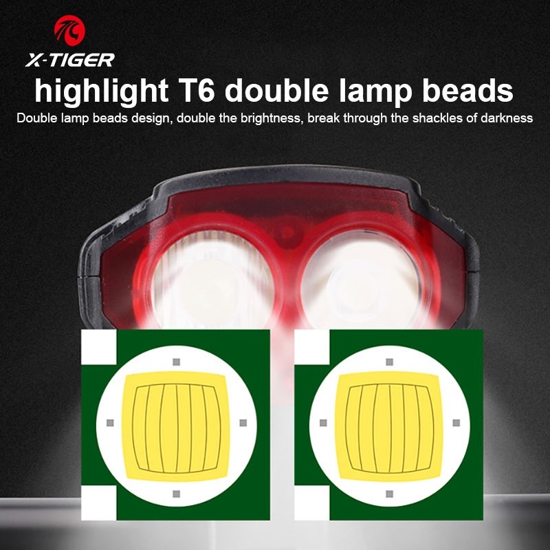 Đèn Đi Xe Đạp X-TIGER Sạc Cổng USB Chống Thấm Nước Tiện Dụng