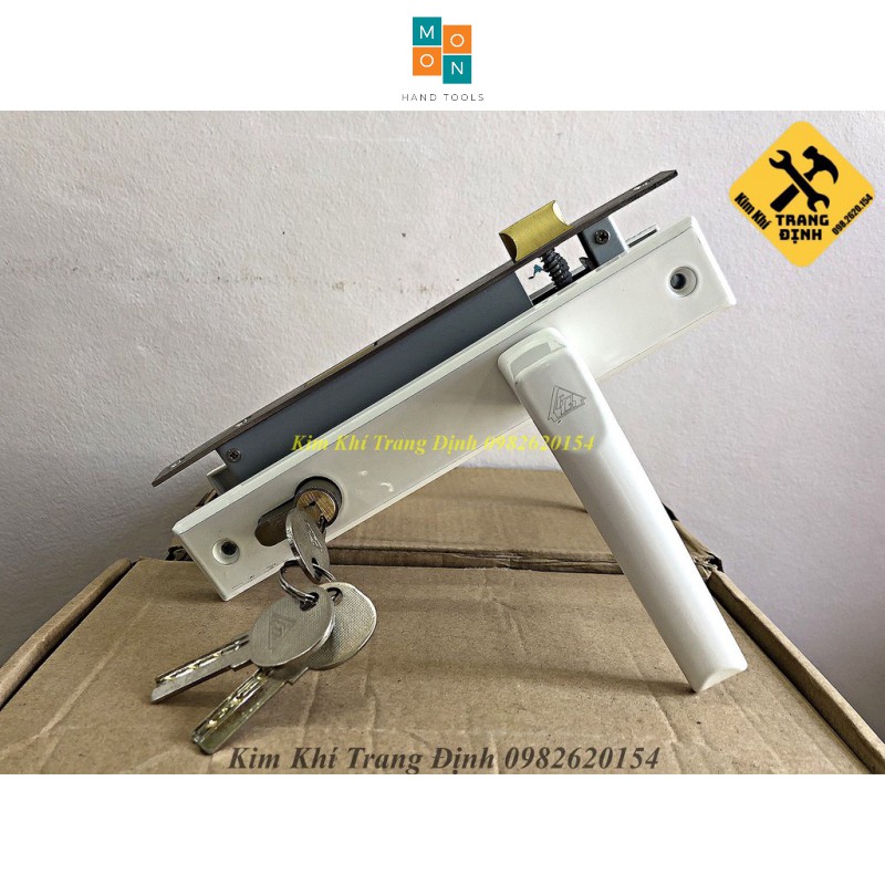 Khoá tay gạt cửa nhôm hệ việt pháp 4500, cửa nhựa lõi thép,cửa sắt hộp Golking hàng đẹp