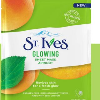 Mặt nạ phục hồi tươi tắn St. Ives glowing sheet mask apricot - 1 miếng