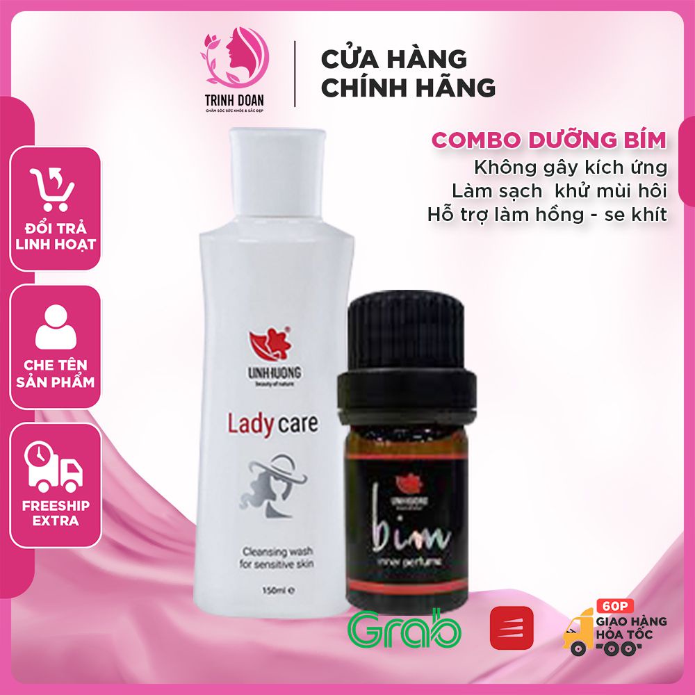 Combo Dung Dịch Vệ Sinh Phụ Nữ Lady Care + Nước Hoa Bim Linh Hương