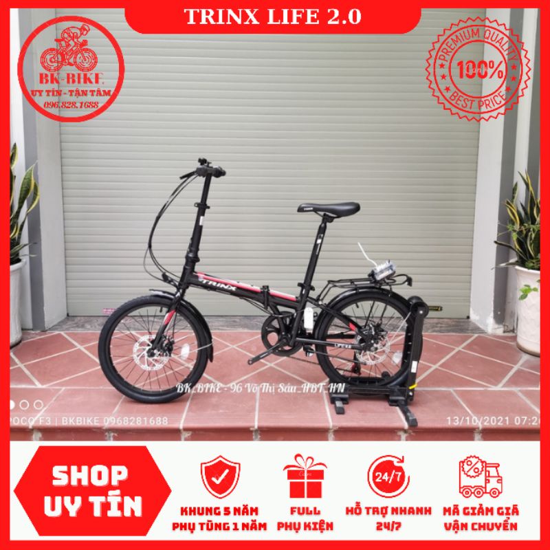 Xe Đạp Gấp Nhôm Trinx Life 2.0 - Khung Nhôm, Group Shimano