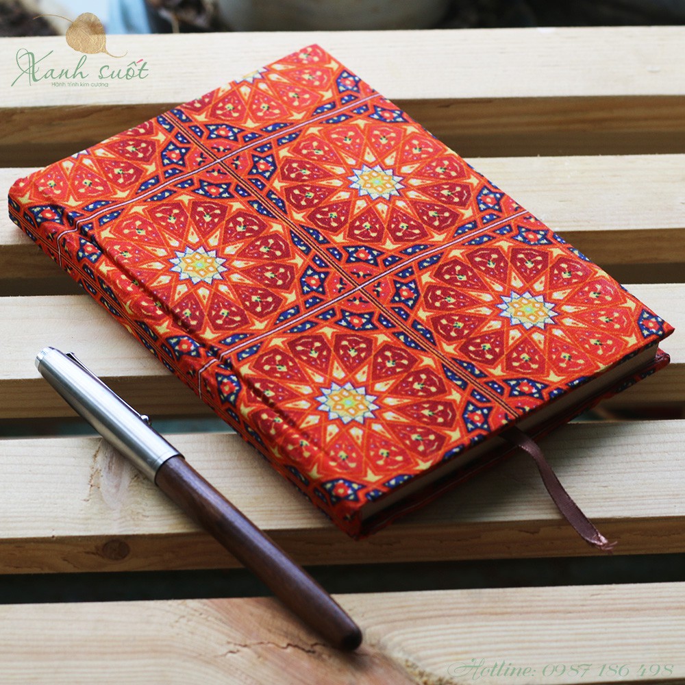 [Napoland] Sổ Tay Kraft Bìa Cứng Bọc Vải - Handmade Fabric Book Cover