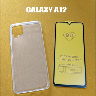 Bộ ốp lưng kính cường lực phủ màn Samsung Galaxy A12