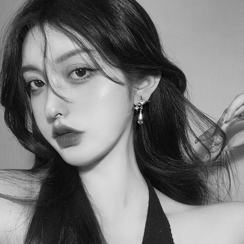 JARRED Bông Tai Hình Giọt Nước Bằng Hợp Kim Phong Cách Hàn Quốc Cổ Điển Thời Trang Cho