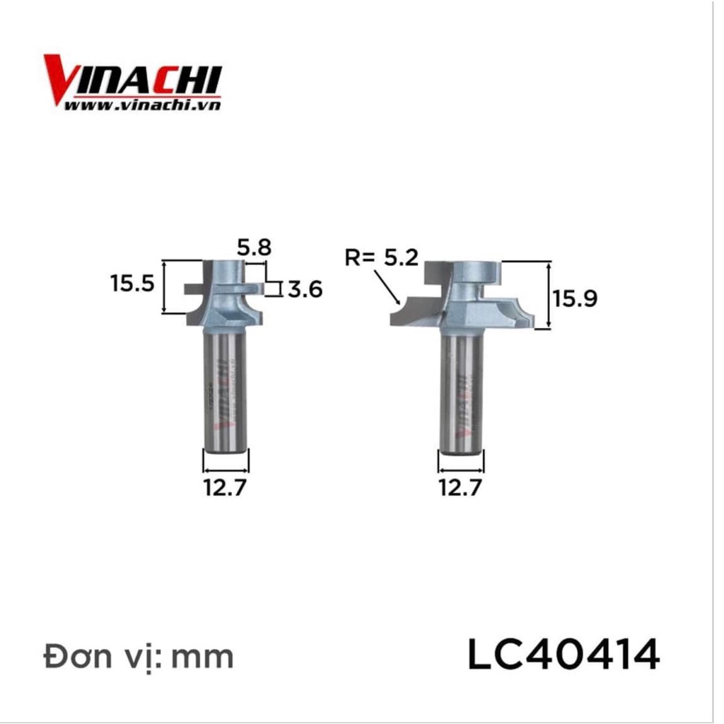 Bộ 2 mũi ghép nan trần gỗ LC40414 - chuyên dùng để soi ghép ván nan trần