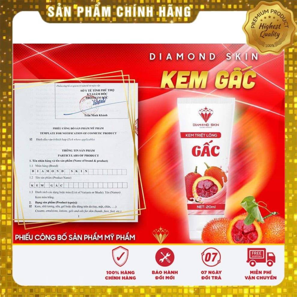 Kem Tẩy Lông Chanh Gấc Diamonds Skin Triệt Sạch Bất Chấp Các Loại Lông