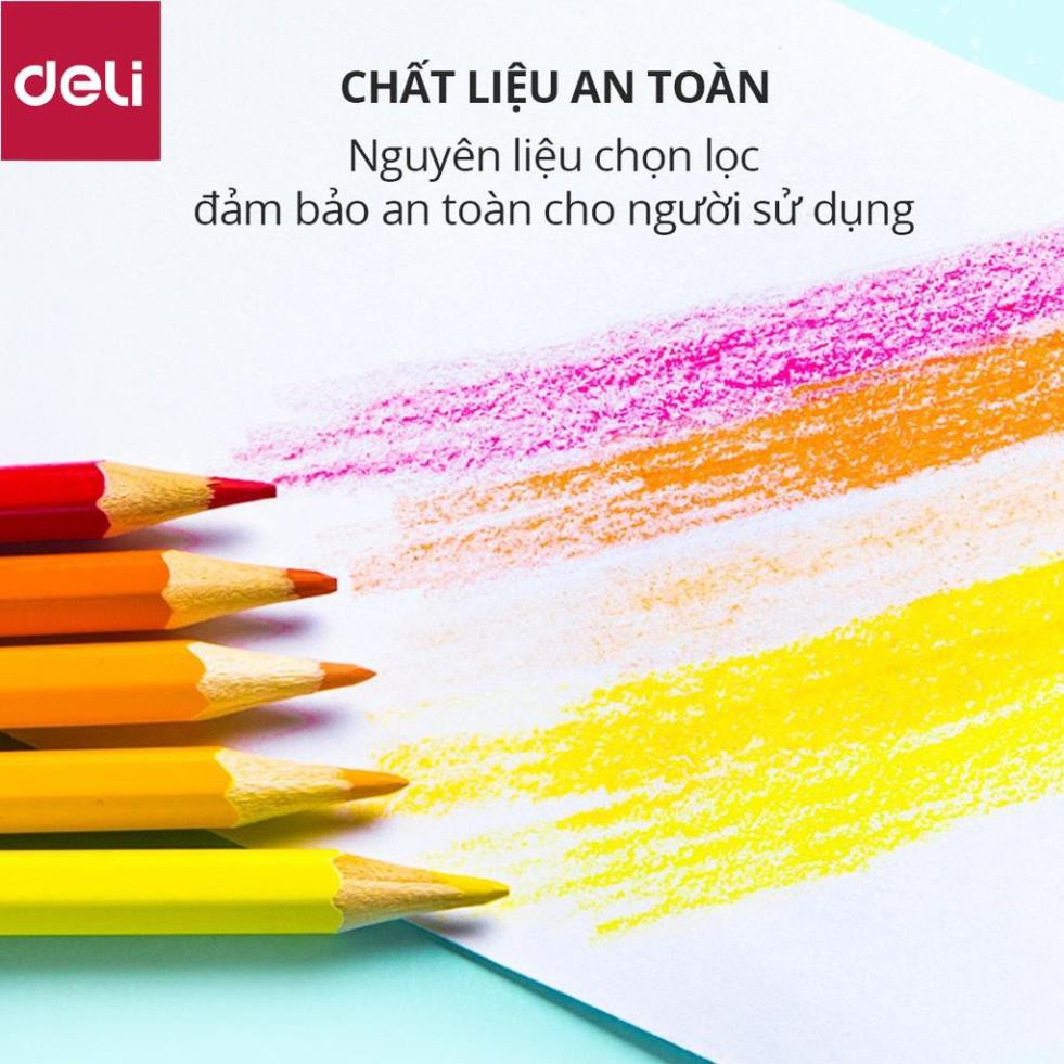 Bút chì màu chuyên nghiệp dạng cốc Deli 24/36/48 màu - 68123/68124/68125 [Deli]