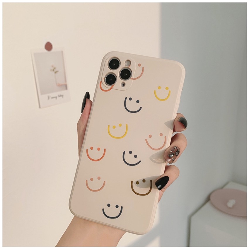 Ốp Lưng Iphone Cạnh Vuông Smile Happy 6/6plus/6s/6splus/7/7plus/8/8plus/x/xr/xs/11/12/pro/max/plus/promax