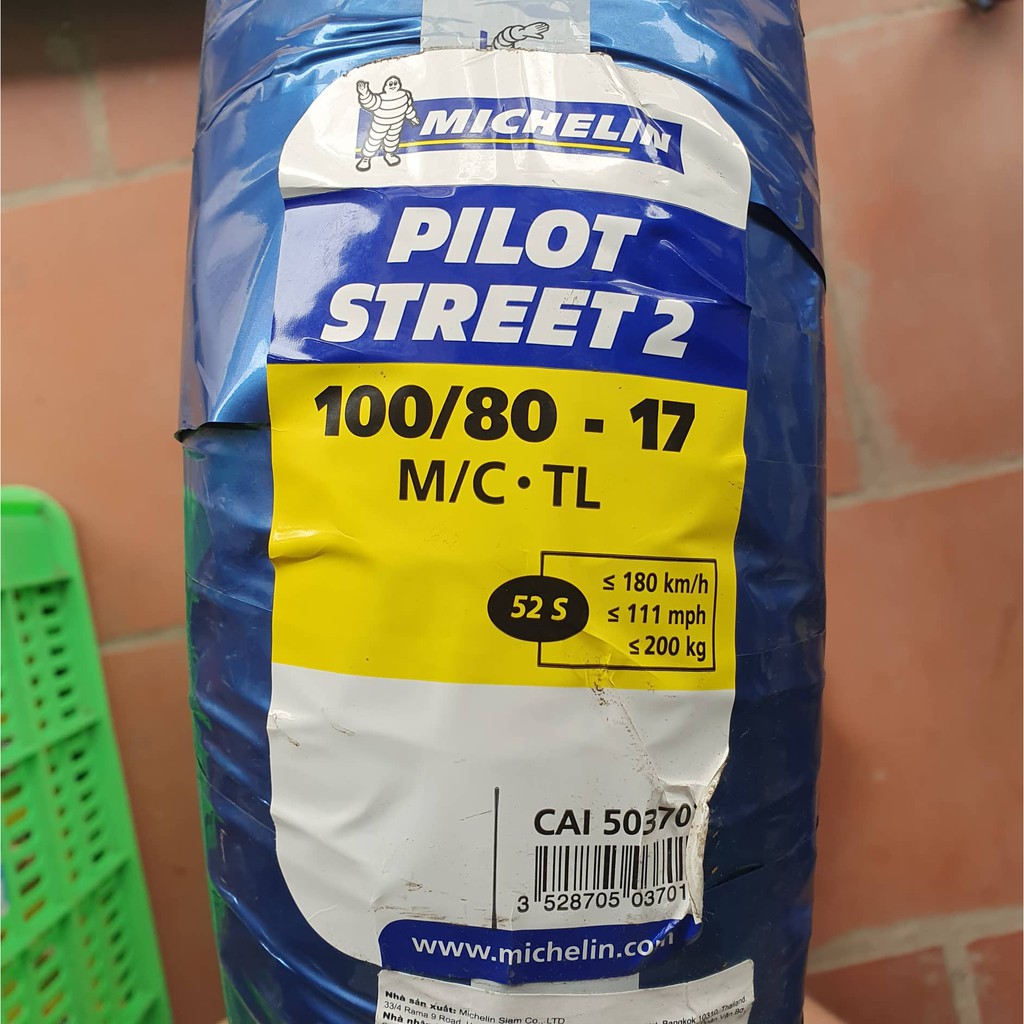 lốp michelin pilot street 2 100/80-17