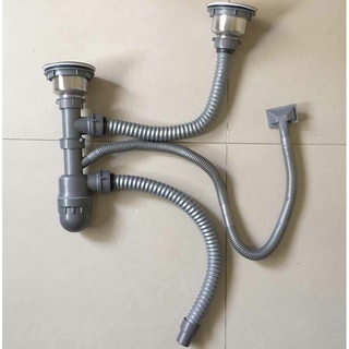 bộ xả chậu rửa chén đôi inox