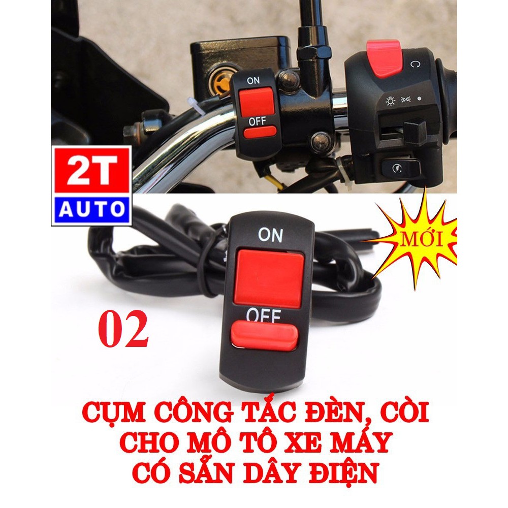 Công tắc đèn trợ sáng gắn xe máy và xe điện