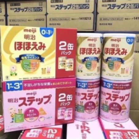[DATE:03/2023] Combo 2 Hộp Sữa Meiji  800g lon Meiji số 0 và số 1 hàng Nhật nội địa