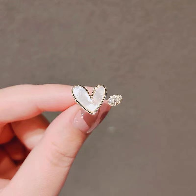 Nhẫn Hở Hình Trái Tim Phong Cách Cổ Điển Sang Trọng Thời Trang Cho Nữ