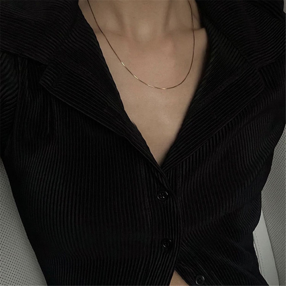Vòng cổ kiểu da rắn phong cách cá tính độc đáo cho nữ