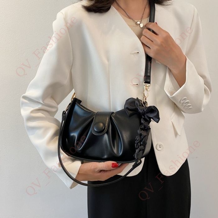 Túi xách nữ kẹp nách đeo chéo dây đeo thắt nơ phong cách hàn quốc trẻ trung - QV Fashion