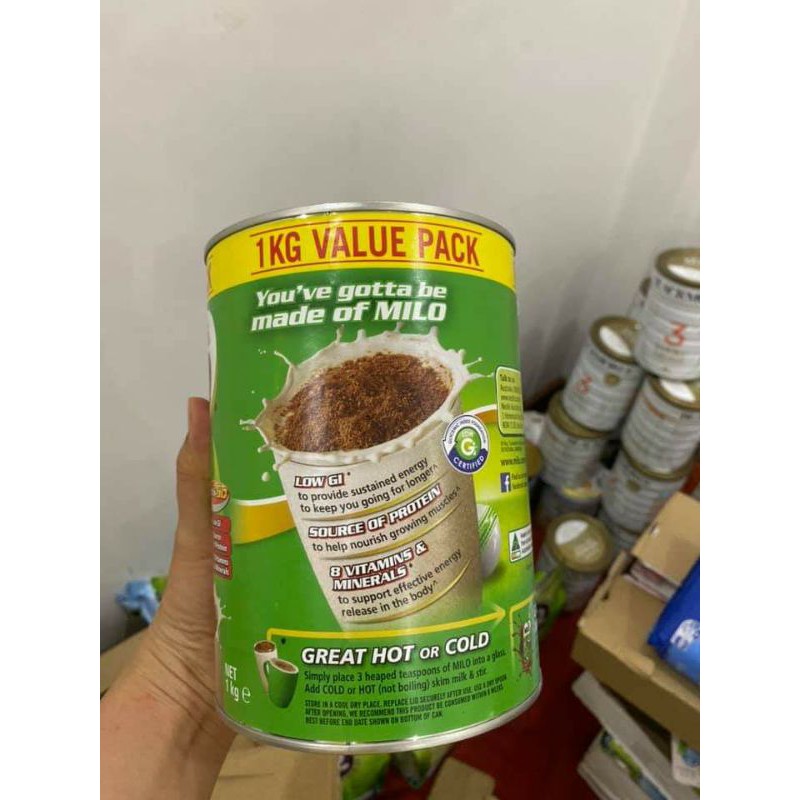 Combo Sữa Milo Úc và sữa A2 nguyên kem hộp 1kg