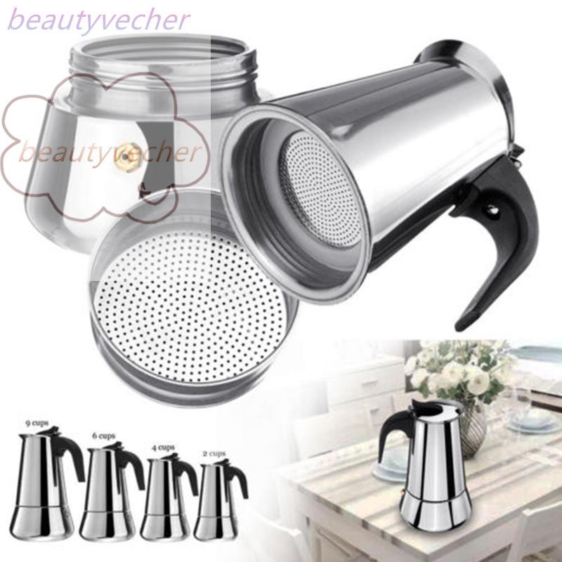 4 Size Stainless Steel Stovetop Espresso Coffee Maker Percolator Pot Moka Latte