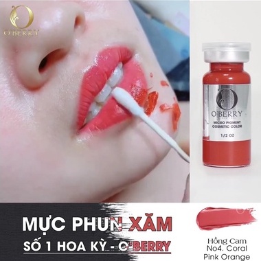 MỰC PHUN XĂM MÔI BÁM NHANH BONG ĐẬM O'BERRY NHẬP KHẨU ĐỘC QUYỀN HOA KỲ, GIỮ MÀU TUYỆT ĐỐI, KHÔNG XỈN MÀU