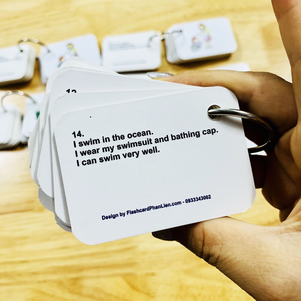 Flashcard 900 mẫu câu giao tiếp tiếng anh cùng con hằng ngày