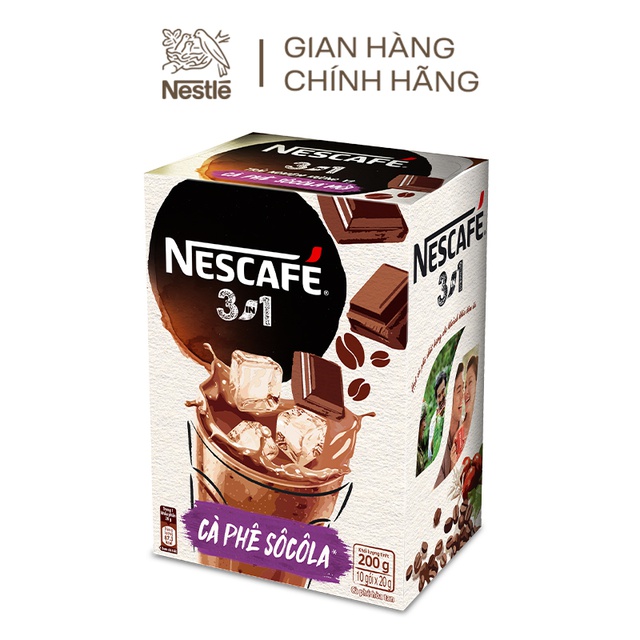 [Tặng quà ngẫu nhiên] Combo 2 hộp 10 gói x 20g NESCAFE Cà Phê Sô Cô La