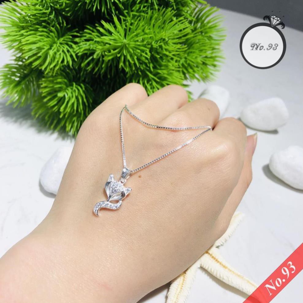(BẠC CHUẨN)  DÂY CHUYỀN BẠC NỮ MẶT HỒ LY VÒNG CỔ BẠC NỮ ĐẸP TRANG SỨC NO.93