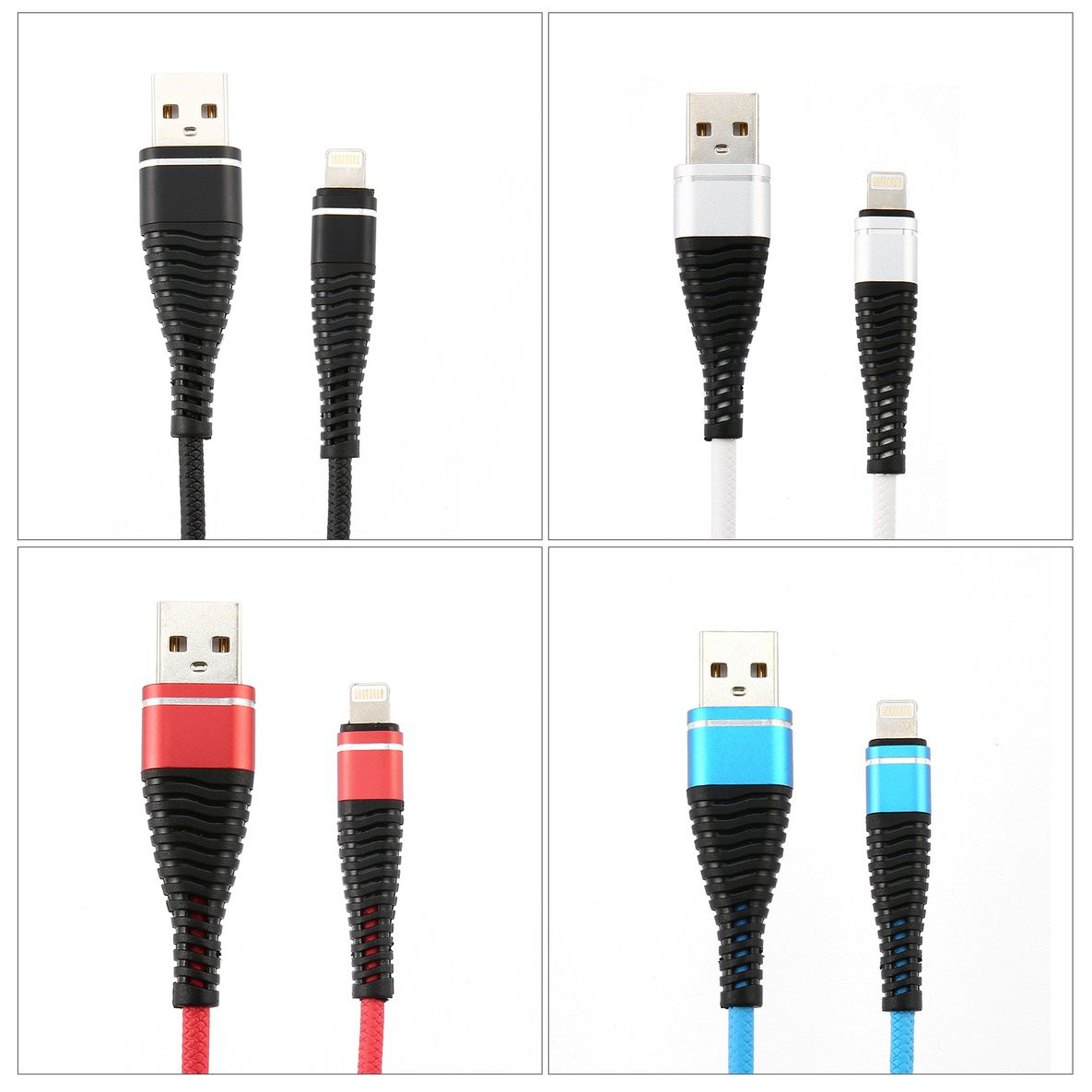 Dây Cáp Sạc Usb 8 Pin Dạng Xoắn Lò Xo Cho Iphone