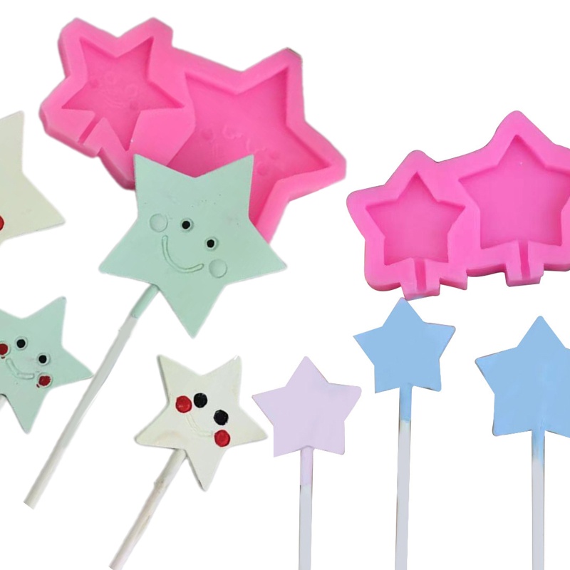 Khuôn Làm Kẹo Mút / Sô Cô La / Mặt Trăng / Ngôi Sao Chịu