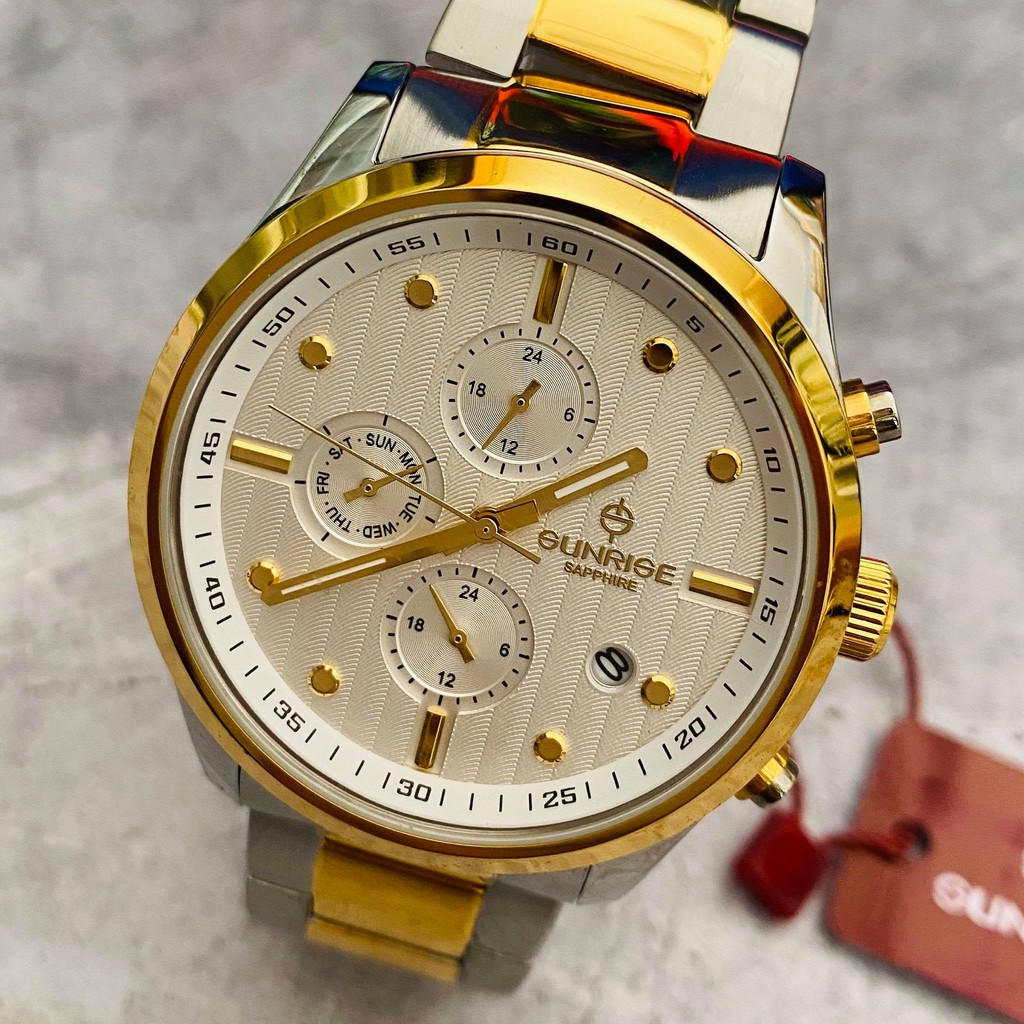 Đồng hồ Sunrise Nam chính hãng Nhật Bản DM756.SWA.SG.T - kính saphire chống trầy - c