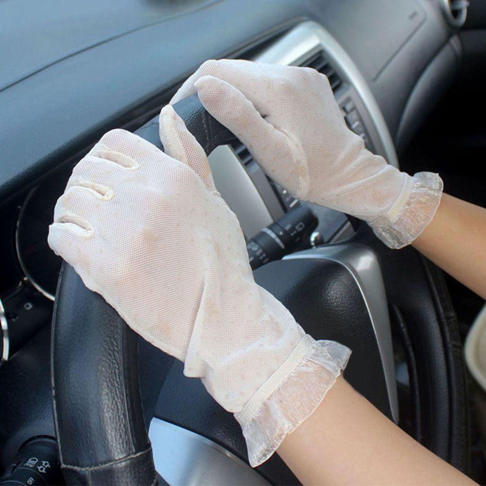 Găng Tay Lái Xe Ren Lưới Mỏng Chống Tia UV WMES15H