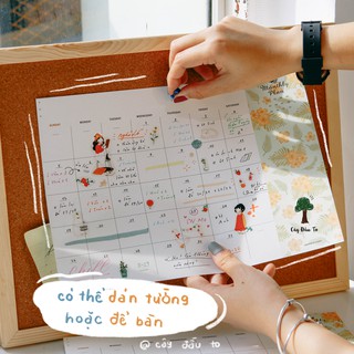 Set 48 Giấy Lập Kế Hoạch Tháng Monthly Plan Để Bàn