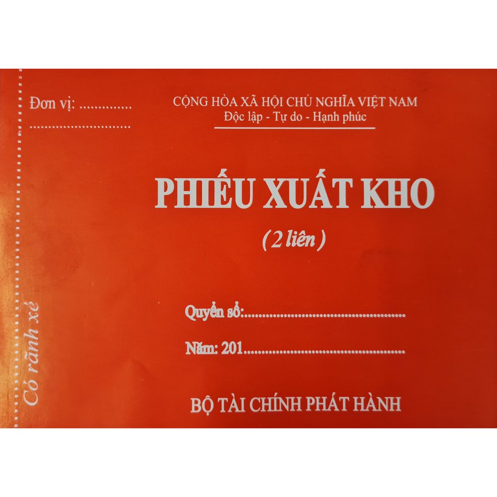 Phiếu xuất kho 2 liên 100 trang khổ A5