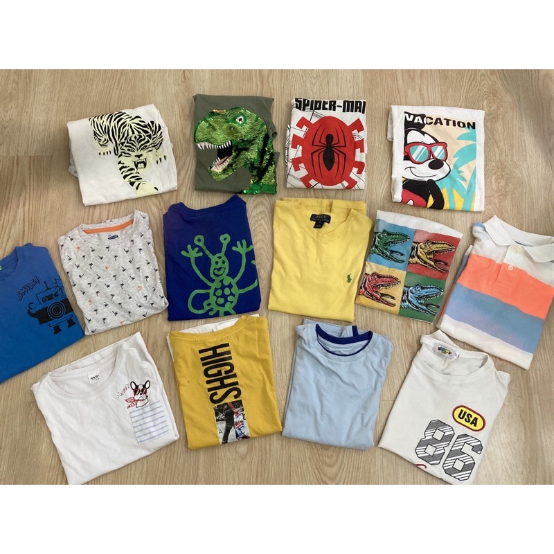 (thanh lý pass lại) Áo thun phông Mango, H&M, Gap, Bossini, Polo cho bé trai 8-10t