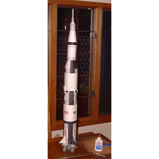 (Thiết kế chuẩn) Bộ kit mô hình giấy 3D Tên lửa Saturn V