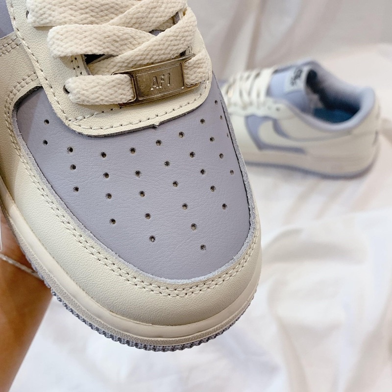 Giày AF1 Trắng Xanh Kem_Giày Air Force 1 Baby Blue Nam Nữ Hàng Mẫu Mới 2023