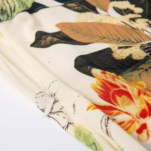 FREESHIP ĐƠN 99K_ Set áo lửng cổ yếm kèm chân váy họa tiết hoa duyên dáng cho nữ | BigBuy360 - bigbuy360.vn