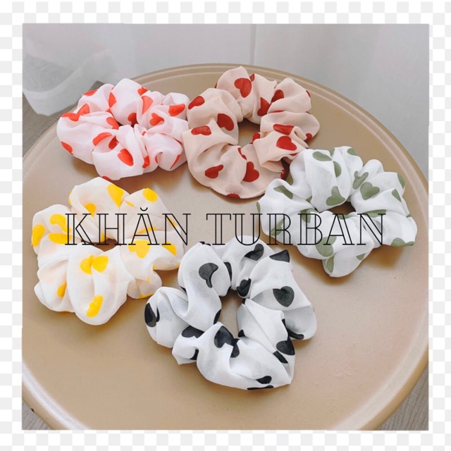 Cột tóc scrunchies dễ thương dây buộc tóc