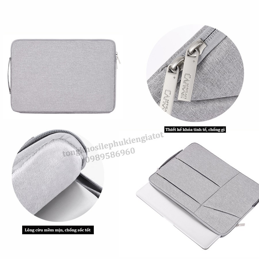 ❐☬Túi chống sốc Laptop Macbook cao cấp 11, 12, 13,3 14 15,6 inch ST02 II Bảo Hành 1 Năm Đựng Bao Da Nam Nữ 2020 | BigBuy360 - bigbuy360.vn