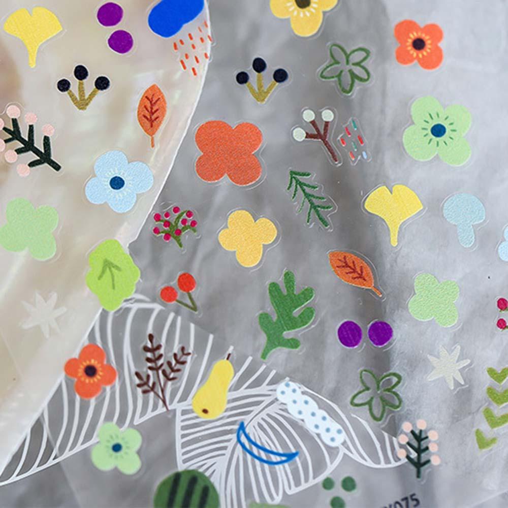 OCEANMAP Miếng Dán Trang Trí Móng Tay 5D Hình Lá Cây Độc Đáo