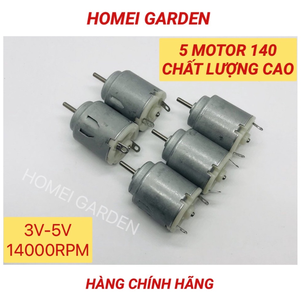 Bộ 5 motor 140 mô tơ mini 3V - 5V tốc độ cao chất lượng cao - D0006