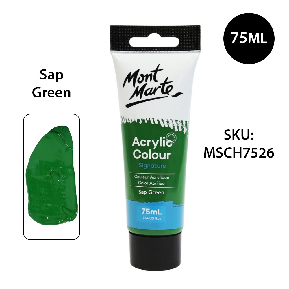 Màu Acrylic Mont Marte 75ml - Sap Green - Acrylic Colour Paint Signature 75ml (2.54oz) - MSCH7526