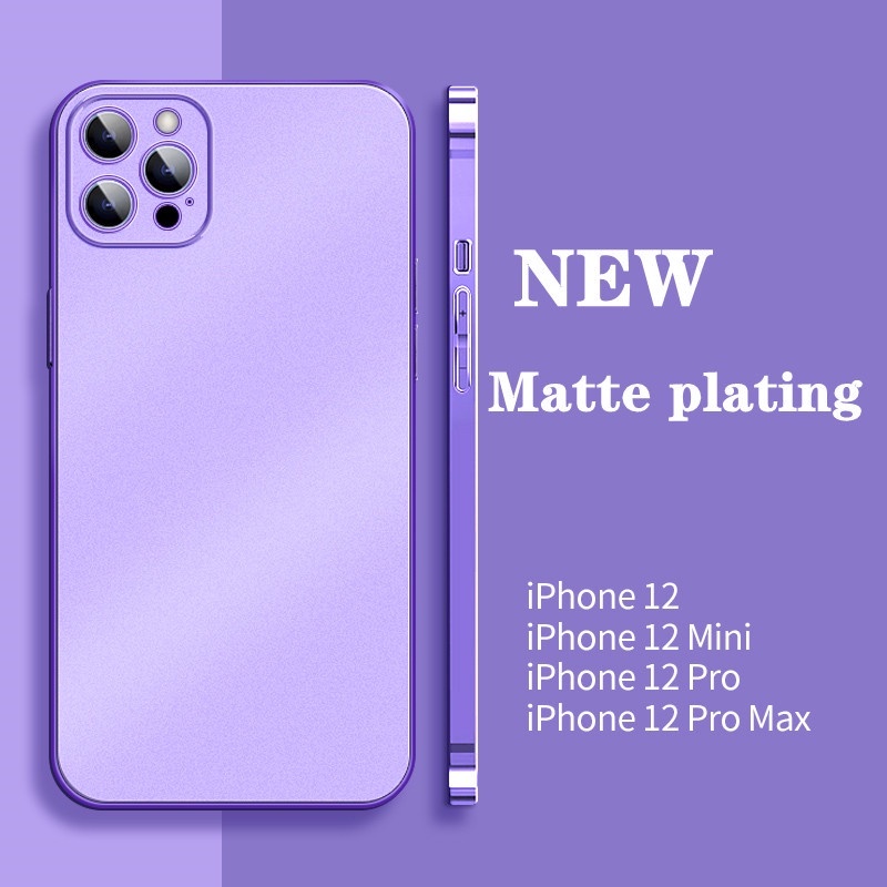 Ốp điện thoại tpu silicon mềm mạ điện màu đục thích hợp cho Iphone 12 11 Pro Max X 13 Pro Max