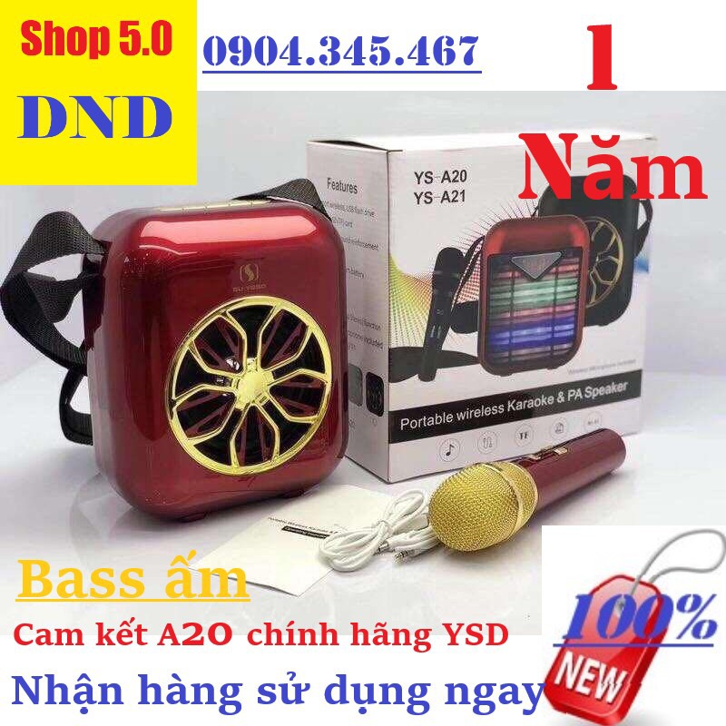 Loa KARAOKE không dây bluetooth YSD YS A20, Phân khúc chính hãng YSD giá rẻ, Hỗ trợ hát karaoke, Bán hàng, Trợ giảng...