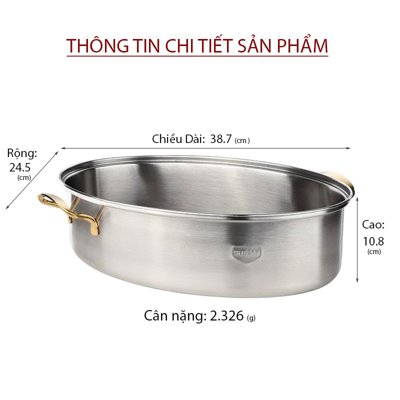 Nồi Hấp Cá Phong Cách Hàn Quốc - Inox 304