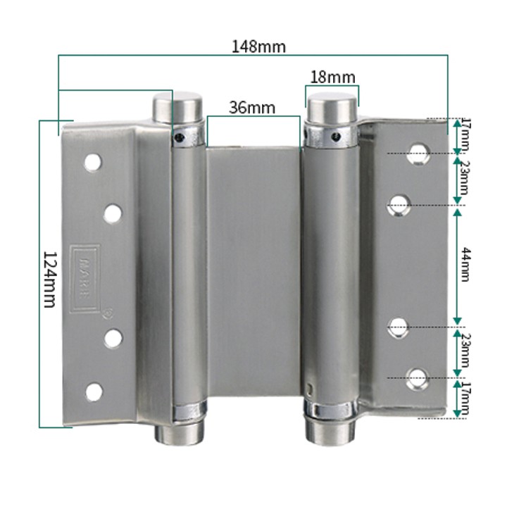 Bản lề tay cửa 2 chiều đơn inox 3inch 4inch và 5inch chính hãng Marie Bảo hành 1 năm