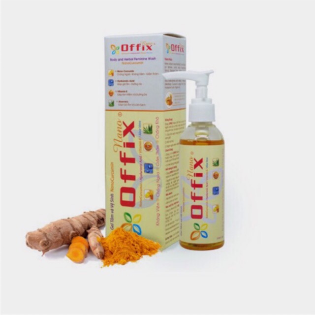 (3tặng1) Vệ sinh phụ nữ Offix 180ml (có tinh chất Nghệ) giảm thâm giảm mùi hôi và giảm ngứa dung dịch vệ sinh phụ nữ