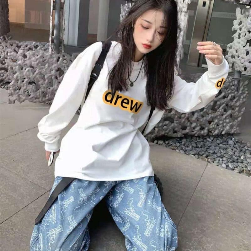 Áo Sweater Drew chất nỉ dày dặn trẻ trung, Áo Sweater Unisex Nam Nữ